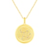 Thumbnail Image 1 of 1/15 CT. T.W. Diamond Libra Zodiac Disc Pendant in Sterling Silver with Yellow Rhodium