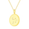 Thumbnail Image 2 of 1/15 CT. T.W. Diamond Libra Zodiac Disc Pendant in Sterling Silver with Yellow Rhodium