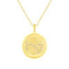 Thumbnail Image 1 of 1/10 CT. T.W. Diamond Scorpio Zodiac Disc Pendant in Sterling Silver with Yellow Rhodium