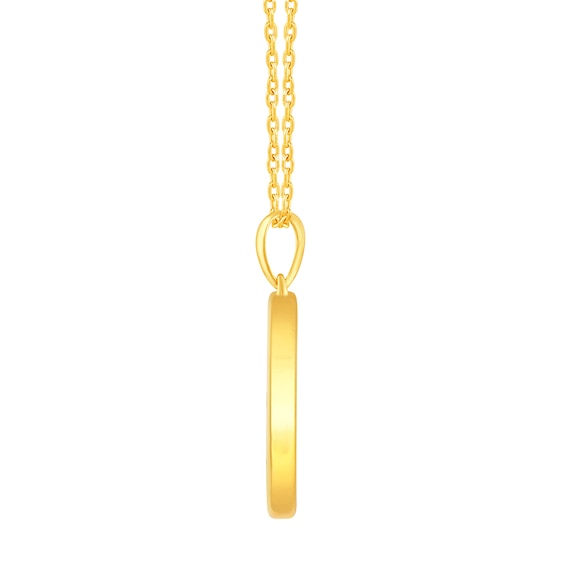 1/10 CT. T.w. Diamond Scorpio Zodiac Disc Pendant in Sterling Silver with Yellow Rhodium