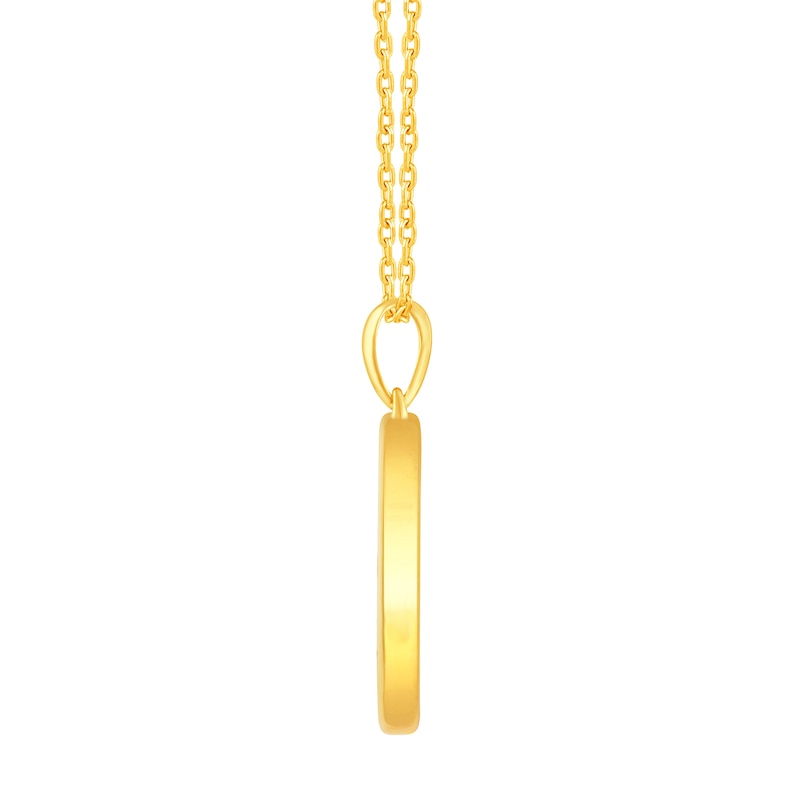 Main Image 3 of 1/10 CT. T.W. Diamond Scorpio Zodiac Disc Pendant in Sterling Silver with Yellow Rhodium