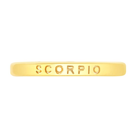 1/10 CT. T.w. Diamond Scorpio Zodiac Disc Pendant in Sterling Silver with Yellow Rhodium