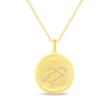 Thumbnail Image 1 of 1/15 CT. T.W. Diamond Sagittarius Zodiac Disc Pendant in Sterling Silver with Yellow Rhodium