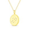 Thumbnail Image 2 of 1/15 CT. T.W. Diamond Sagittarius Zodiac Disc Pendant in Sterling Silver with Yellow Rhodium