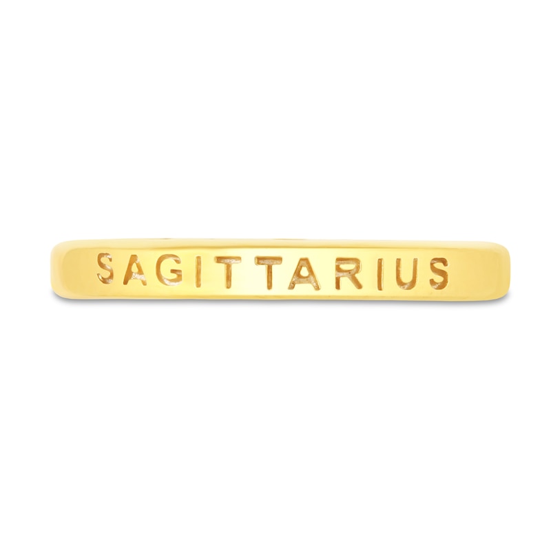 Main Image 4 of 1/15 CT. T.W. Diamond Sagittarius Zodiac Disc Pendant in Sterling Silver with Yellow Rhodium