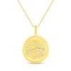 Thumbnail Image 1 of Diamond Accent Aries Zodiac Disc Pendant in Sterling Silver with Yellow Rhodium