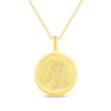 Thumbnail Image 0 of 1/20 CT. T.W. Diamond Taurus Zodiac Disc Pendant in Sterling Silver with Yellow Rhodium