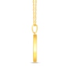 Thumbnail Image 1 of 1/20 CT. T.W. Diamond Taurus Zodiac Disc Pendant in Sterling Silver with Yellow Rhodium