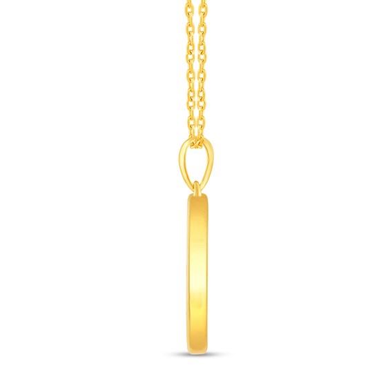 1/20 CT. T.w. Diamond Taurus Zodiac Disc Pendant in Sterling Silver with Yellow Rhodium