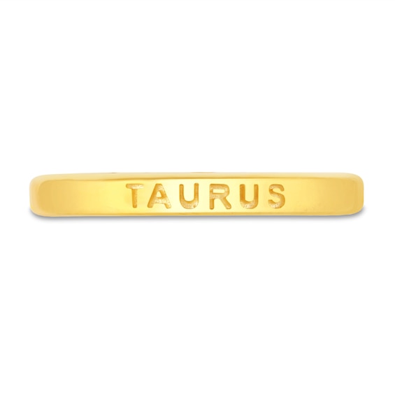 1/20 CT. T.w. Diamond Taurus Zodiac Disc Pendant in Sterling Silver with Yellow Rhodium