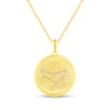 Thumbnail Image 1 of 1/15 CT. T.W. Diamond Capricorn Zodiac Disc Pendant in Sterling Silver with Yellow Rhodium