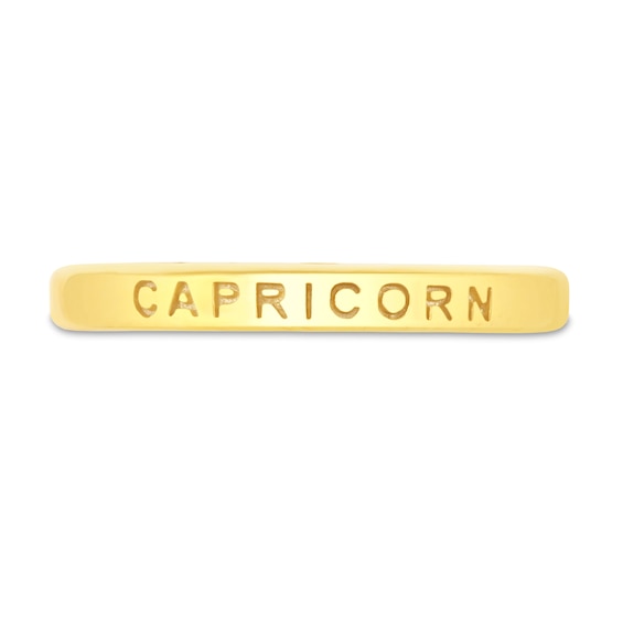 1/15 CT. T.w. Diamond Capricorn Zodiac Disc Pendant in Sterling Silver with Yellow Rhodium