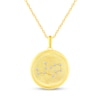 Thumbnail Image 1 of 1/10 CT. T.W. Diamond Virgo Zodiac Disc Pendant in Sterling Silver with Yellow Rhodium