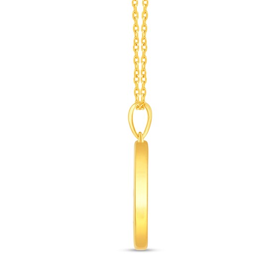 1/10 CT. T.w. Diamond Virgo Zodiac Disc Pendant in Sterling Silver with Yellow Rhodium