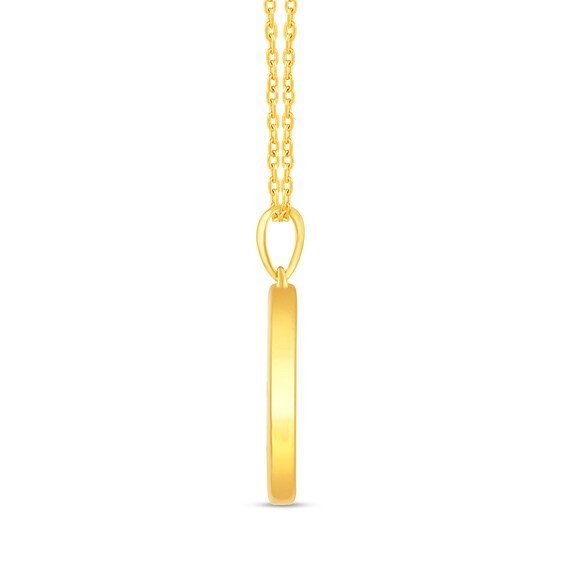 1/20 CT. T.w. Diamond Gemini Zodiac Disc Pendant in Sterling Silver with Yellow Rhodium