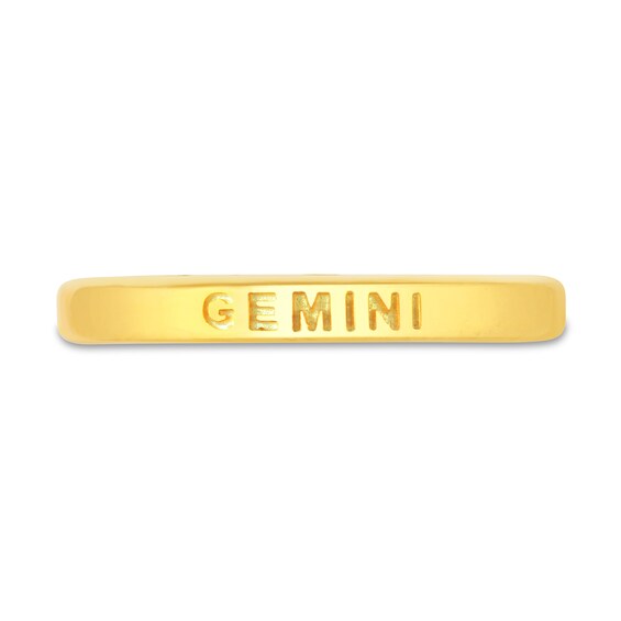 1/20 CT. T.w. Diamond Gemini Zodiac Disc Pendant in Sterling Silver with Yellow Rhodium