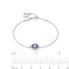 Thumbnail Image 4 of Blue Sapphire Circle Hexagon Bracelet in 10K White Gold