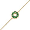 Thumbnail Image 1 of Tsavorite Circle Hexagon Bracelet in 10K Gold