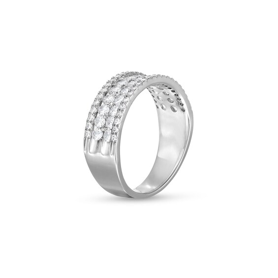 1 CT. T.w. Diamond Edge Double Row Band in 14K White Gold