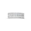Thumbnail Image 4 of 1 CT. T.W. Diamond Edge Double Row Band in 14K White Gold
