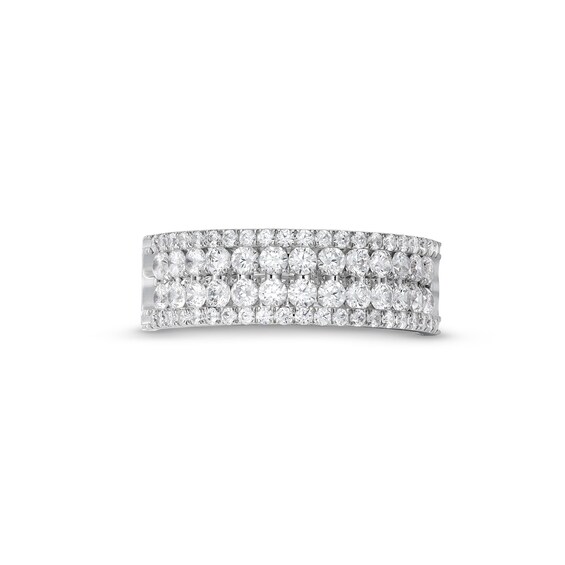 1 CT. T.w. Diamond Edge Double Row Band in 14K White Gold