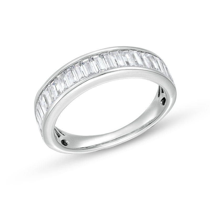 Main Image 1 of 1 CT. T.W. Certified Baguette-Cut Lab-Grown Diamond Band in 14K White Gold (F/VS2)