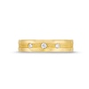 Thumbnail Image 3 of Men's 1/10 CT. T.W. Diamond Milgrain Double Row Three Stone Band in 10K Gold