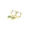 Thumbnail Image 2 of PDPAOLA™ at Zales Marquise-Cut Aventurine Dangle Hoop Earrings in Sterling Silver with 18K Gold Plate