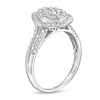 Thumbnail Image 3 of 1/2 CT. T.W. Pear Multi-Diamond Teardrop Frame Vintage-Style Engagement Ring in 10K White Gold