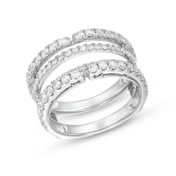 1-1/4 CT. T.w. Diamond Split Double Row Enhancer in 14K White Gold
