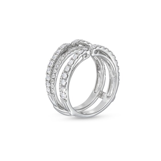 1-1/4 CT. T.w. Diamond Split Double Row Enhancer in 14K White Gold