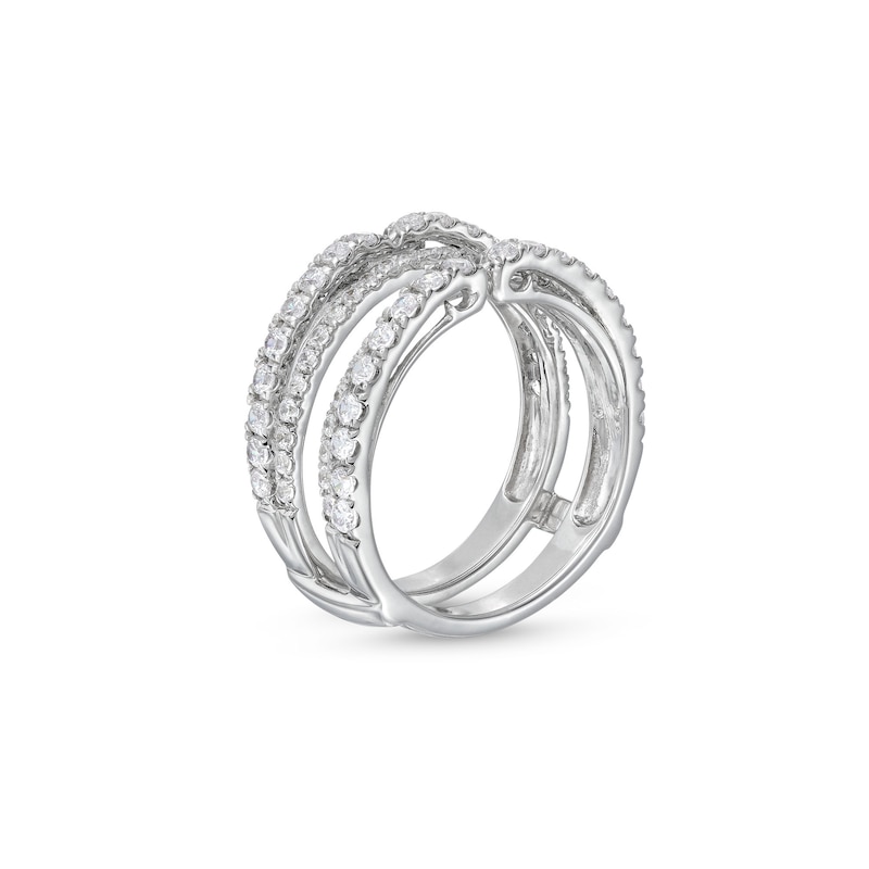 Main Image 2 of 1-1/4 CT. T.W. Diamond Split Double Row Enhancer in 14K White Gold