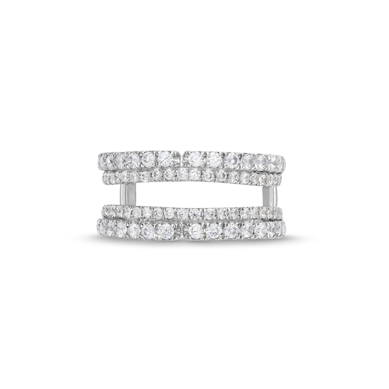 Main Image 3 of 1-1/4 CT. T.W. Diamond Split Double Row Enhancer in 14K White Gold