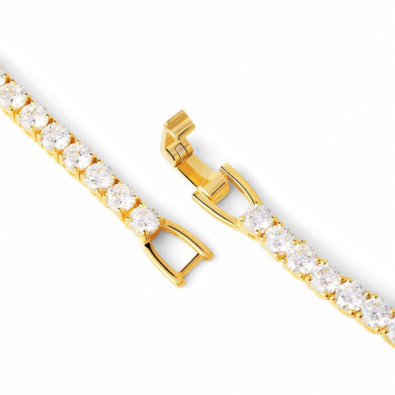 Main Image 4 of PDPAOLA™ at Zales Cubic Zirconia Tennis Necklace in Sterling Silver with 18K Gold Plate - 16.54"