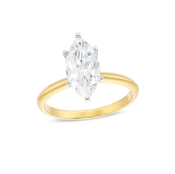 2 CT. Certified Marquise-Cut Lab-Created Diamond Solitaire Engagement Ring in 14K Gold (F/Vs2)