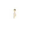 Thumbnail Image 1 of PDPAOLA™ at Zales Cubic Zirconia Letter "P" Initial Bead Charm in Sterling Silver with 18K Gold Plate