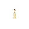 Thumbnail Image 1 of PDPAOLA™ at Zales Cubic Zirconia Letter "R" Initial Bead Charm in Sterling Silver with 18K Gold Plate