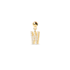 Thumbnail Image 1 of PDPAOLA™ at Zales Cubic Zirconia Letter "W" Initial Bead Charm in Sterling Silver with 18K Gold Plate