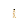 Thumbnail Image 1 of PDPAOLA™ at Zales Cubic Zirconia Letter "K" Initial Bead Charm in Sterling Silver with 18K Gold Plate
