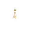 Thumbnail Image 1 of PDPAOLA™ at Zales Cubic Zirconia Number "4" Bead Charm in Sterling Silver with 18K Gold Plate