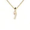 Thumbnail Image 2 of PDPAOLA™ at Zales Cubic Zirconia Number "7" Bead Charm in Sterling Silver with 18K Gold Plate
