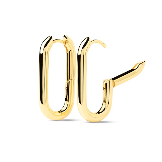 PDPAOLAâ¢ at Zales Paperclip Hoop Earrings in 18K Gold Plated Brass