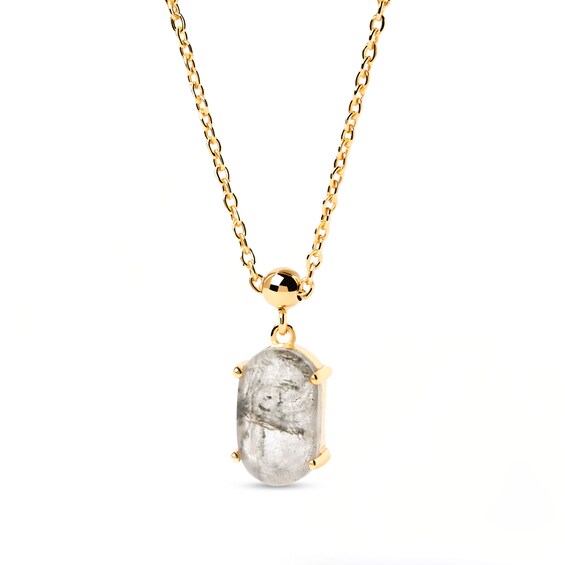 PDPAOLAâ¢ at Zales Oval Labradorite Strength Bead Charm in Sterling Silver with 18K Gold Plate
