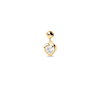 Thumbnail Image 0 of PDPAOLA™ at Zales 4.0mm Cubic Zirconia Solitaire Heart Bead Charm in Sterling Silver with 18K Gold Plate