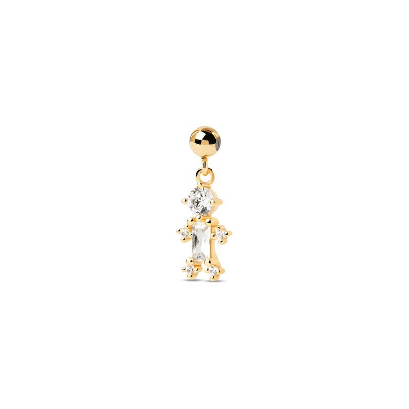 Main Image 1 of PDPAOLA™ at Zales Cubic Zirconia "Mini Me" Child Bead Charm in Sterling Silver with 18K Gold Plate