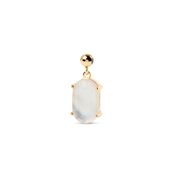 PDPAOLAâ¢ at Zales Oval Mother-of-Pearl Intuition Bead Charm in Sterling Silver with 18K Gold Plate
