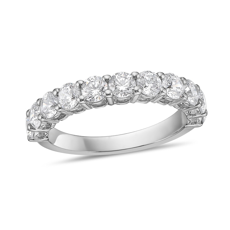 Main Image 1 of 1-1/2 CT. T.W. Diamond Eleven Stone Band in 10K White Gold (I/I2)