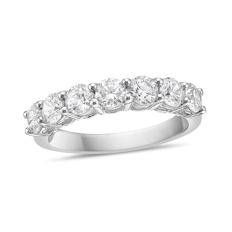 Main Image 1 of 1-1/2 CT. T.W. Diamond Seven Stone Band in 10K White Gold (I/I2)