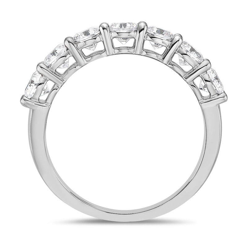 Main Image 3 of 1-1/2 CT. T.W. Diamond Seven Stone Band in 10K White Gold (I/I2)