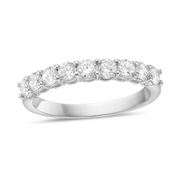 3/4 CT. T.W. Diamond Nine Stone Band in 10K White Gold (I/I2)